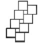 vidaXL Estante cubo de pared madera contrachapada negro 90x15x119 cm vidaXL Estante cubo de pared madera contrachapada negro 90x15x119 cm