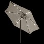 vidaXL Sombrilla voladiza 3 m blanca arena