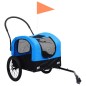 vidaXL Remolque de bicicleta para mascotas cochecito 2 en 1 azul negro vidaXL Remolque de bicicleta para mascotas cochecito 2 en 1 azul negro