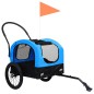 vidaXL Remolque de bicicleta para mascotas cochecito 2 en 1 azul negro vidaXL Remolque de bicicleta para mascotas cochecito 2 en 1 azul negro