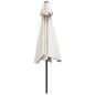 vidaXL Sombrilla voladiza 3 m blanca arena