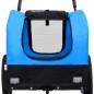 vidaXL Remolque de bicicleta para mascotas cochecito 2 en 1 azul negro vidaXL Remolque de bicicleta para mascotas cochecito 2 en 1 azul negro