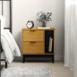 vidaXL Mesita de noche FLAM madera maciza de pino 49x35x50 cm
