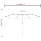 vidaXL Sombrilla voladiza 3 m blanca arena