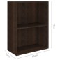 vidaXL Estantería de madera de ingeniería roble ahumado 60x31x78 cm vidaXL Estantería de madera de ingeniería roble ahumado 60x31x78 cm
