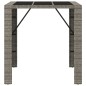 vidaXL Mesa alta bar con superficie vidrio ratán PE gris 105x80x110 cm vidaXL Mesa alta bar con superficie vidrio ratán PE gris 105x80x110 cm