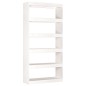 vidaXL Estantería/divisor de espacios madera pino blanco 80x30x167,4cm