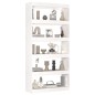 vidaXL Estantería/divisor de espacios madera pino blanco 80x30x167,4cm