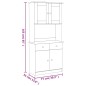 vidaXL Aparador alto ALTA madera maciza de pino 77x35x165 cm