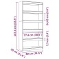 vidaXL Estantería/divisor de espacios madera pino blanco 80x30x167,4cm