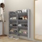 vidaXL Zapateros de pared 4 uds contrachapada gris hormigón 60x18x60cm