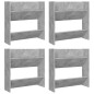 vidaXL Zapateros de pared 4 uds contrachapada gris hormigón 60x18x60cm