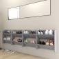 vidaXL Zapateros de pared 4 uds contrachapada gris hormigón 60x18x60cm