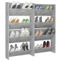 vidaXL Zapateros de pared 4 uds contrachapada gris hormigón 60x18x60cm
