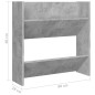 vidaXL Zapateros de pared 4 uds contrachapada gris hormigón 60x18x60cm