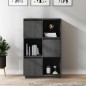 vidaXL Aparador alto de madera maciza de pino gris 74x35x117 cm