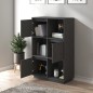 vidaXL Aparador alto de madera maciza de pino gris 74x35x117 cm
