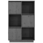 vidaXL Aparador alto de madera maciza de pino gris 74x35x117 cm