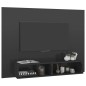 vidaXL Mueble TV de pared contrachapado gris brillante 120x23,5x90 cm