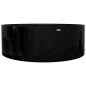 Lavabo de cerámica con agujero para grifo/desagüe negro redondo Lavabo de cerámica con agujero para grifo/desagüe negro redondo