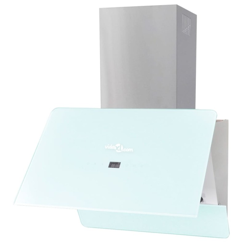 vidaXL Campana extractora cristal templado blanco 600 mm vidaXL Campana extractora cristal templado blanco 600 mm