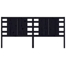 vidaXL Cabecero madera maciza de pino negro 126x4x100 cm