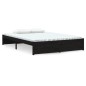 vidaXL Estructura de cama de madera maciza negro 140x190 cm vidaXL Estructura de cama de madera maciza negro 140x190 cm