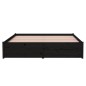 vidaXL Estructura de cama de madera maciza negro 140x190 cm vidaXL Estructura de cama de madera maciza negro 140x190 cm
