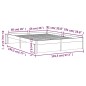 vidaXL Estructura de cama de madera maciza negro 140x190 cm vidaXL Estructura de cama de madera maciza negro 140x190 cm