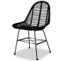 vidaXL Sillas de comedor 4 unidades de ratán natural negro vidaXL Sillas de comedor 4 unidades de ratán natural negro