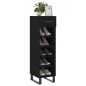vidaXL Zapatero madera de ingeniería negro 30x35x105 cm