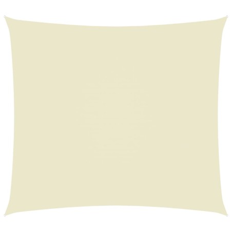 vidaXL Toldo de vela rectangular tela Oxford color crema 2,5x3,5 m