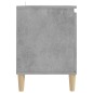 vidaXL Mueble de TV patas madera maciza gris hormigón 103,5x35x50 cm