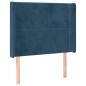 vidaXL Cabecero con orejas de terciopelo azul oscuro 103x16x118/128 cm vidaXL Cabecero con orejas de terciopelo azul oscuro 103x16x118/128 cm