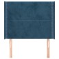 vidaXL Cabecero con orejas de terciopelo azul oscuro 103x16x118/128 cm vidaXL Cabecero con orejas de terciopelo azul oscuro 103x16x118/128 cm