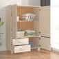 vidaXL Armario HAMAR madera pino maciza marrón miel 99x45x137 cm vidaXL Armario HAMAR madera pino maciza marrón miel 99x45x137 cm