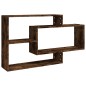 vidaXL Estantería pared contrachapada roble ahumado 104x20x58,5 cm vidaXL Estantería pared contrachapada roble ahumado 104x20x58,5 cm