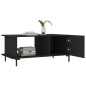 vidaXL Mesa de centro madera contrachapada negro 90x50x40 cm vidaXL Mesa de centro madera contrachapada negro 90x50x40 cm