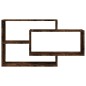 vidaXL Estantería pared contrachapada roble ahumado 104x20x58,5 cm vidaXL Estantería pared contrachapada roble ahumado 104x20x58,5 cm