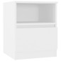 vidaXL Mesita de noche blanco madera contrachapada 40x40x50 cm vidaXL Mesita de noche blanco madera contrachapada 40x40x50 cm