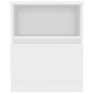 vidaXL Mesita de noche blanco madera contrachapada 40x40x50 cm vidaXL Mesita de noche blanco madera contrachapada 40x40x50 cm