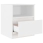 vidaXL Mesita de noche blanco madera contrachapada 40x40x50 cm vidaXL Mesita de noche blanco madera contrachapada 40x40x50 cm