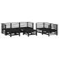 vidaXL Juego de muebles de jardín 7 piezas madera maciza de pino negro vidaXL Juego de muebles de jardín 7 piezas madera maciza de pino negro