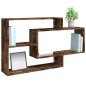 vidaXL Estantería pared contrachapada roble ahumado 104x20x58,5 cm vidaXL Estantería pared contrachapada roble ahumado 104x20x58,5 cm