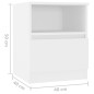 vidaXL Mesita de noche blanco madera contrachapada 40x40x50 cm vidaXL Mesita de noche blanco madera contrachapada 40x40x50 cm