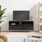vidaXL Mueble de TV madera contrachapada negro 100x34,5x44,5 cm vidaXL Mueble de TV madera contrachapada negro 100x34,5x44,5 cm