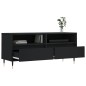 vidaXL Mueble de TV madera contrachapada negro 100x34,5x44,5 cm vidaXL Mueble de TV madera contrachapada negro 100x34,5x44,5 cm