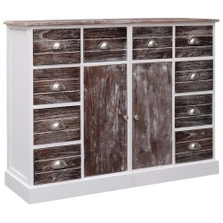 vidaXL Aparador con 10 cajones madera marrón 113x30x79 cm