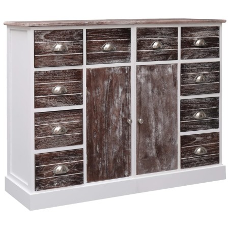 vidaXL Aparador con 10 cajones madera marrón 113x30x79 cm