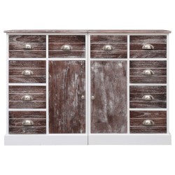 vidaXL Aparador con 10 cajones madera marrón 113x30x79 cm